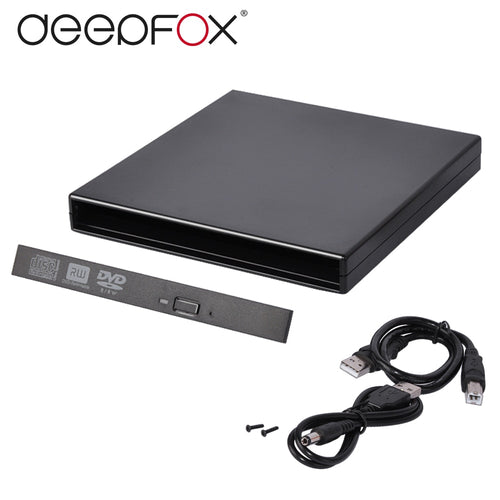 12.7mm USB 2.0 External DVD/CD-ROM Case For Laptop Desktop PC Optical Disk Drive SATA To SATA External DVD Enclosure