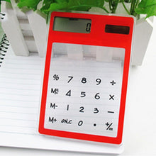 Load image into Gallery viewer, Centechia Useful LCD 8 Digit Touch Screen Ultra slim Transparent Solar CalculatorStationery Clear Scientific Calculator Office