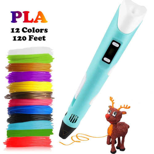 Dikale 3D Printing Pen 12V 3D Pen Pencil 3D Drawing Pen Stift PLA Filament For Kid Child Education Hobbies Toys Birthday Gifts